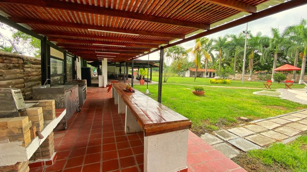 Parrilla y zonas verdes